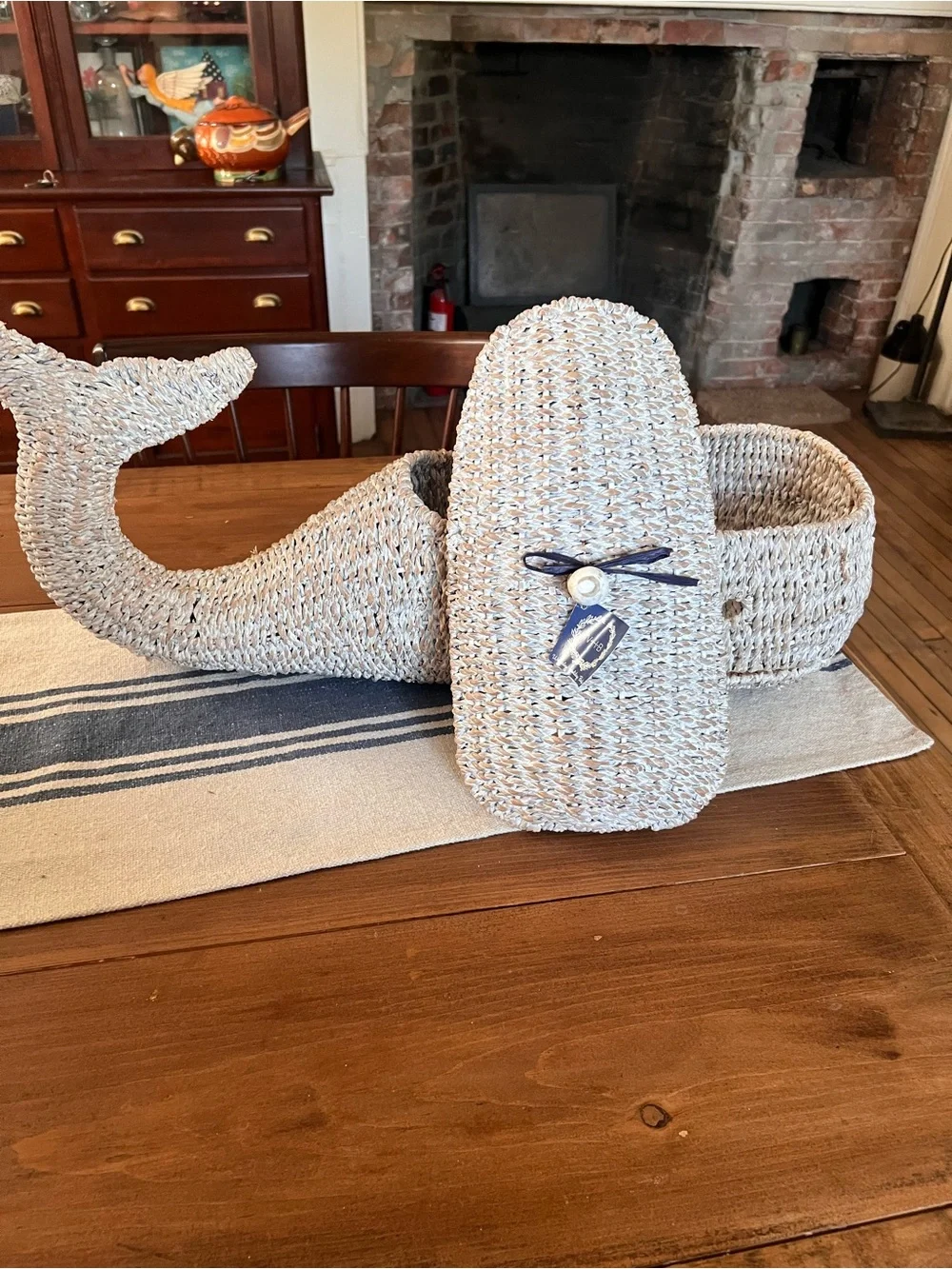 Bankuan Rope Whale Box W/ Lid New With Tags